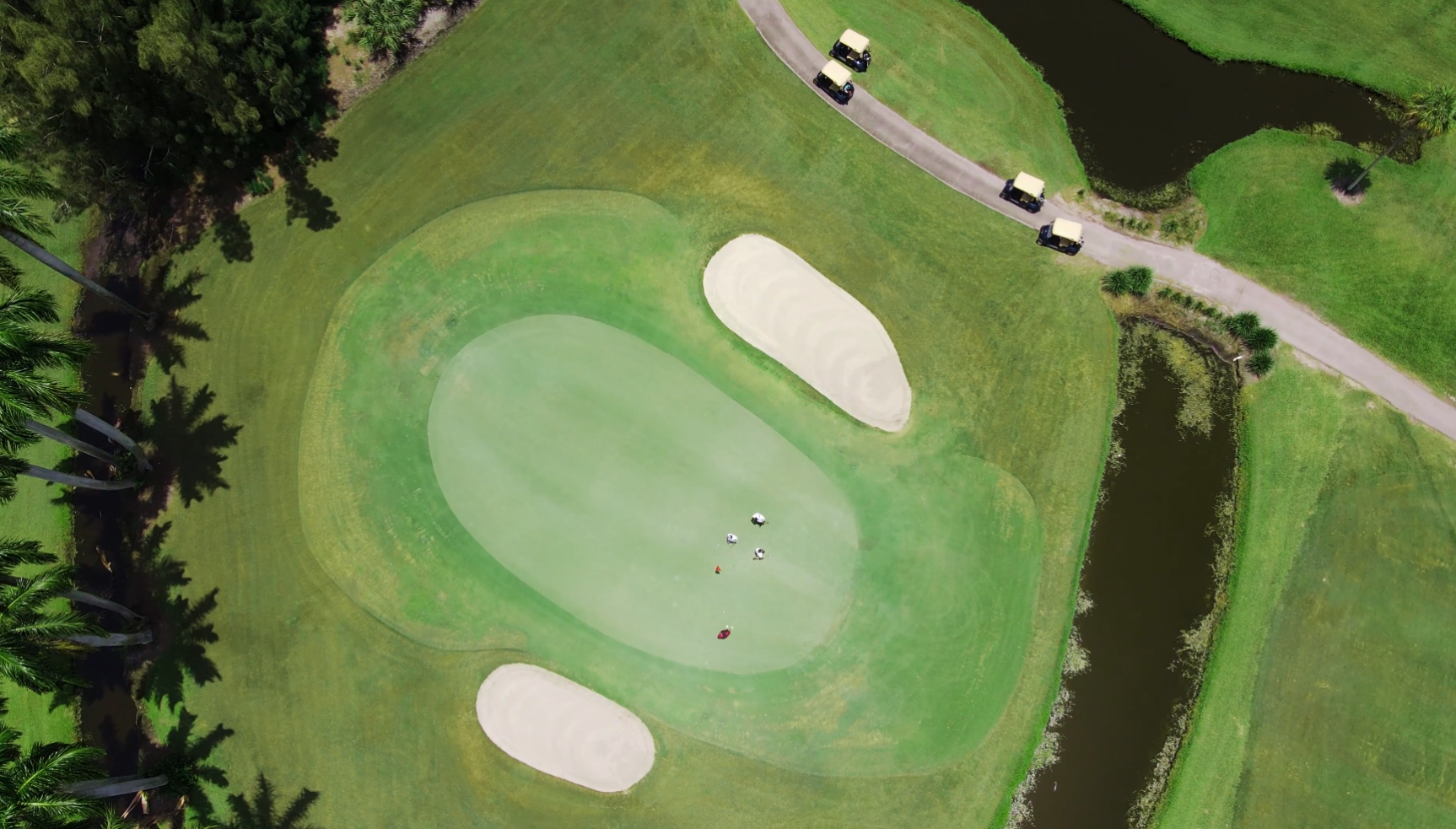 drone golf course 1-the greens